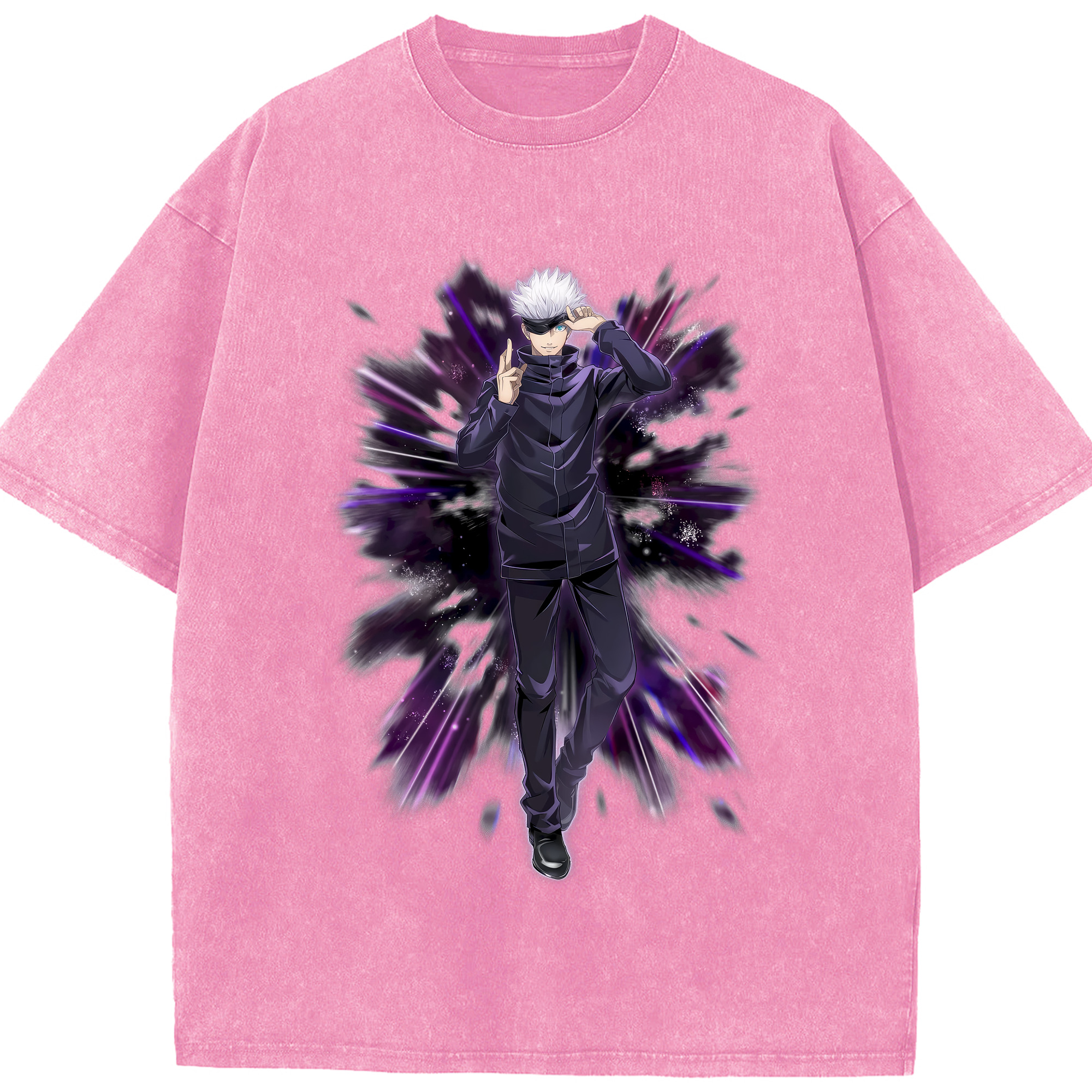 （画像用） 呪術廻戦 Jujutsu Kaisen 綿100% ヴィンテージ風 半袖Tシャツ（フロントプリント）